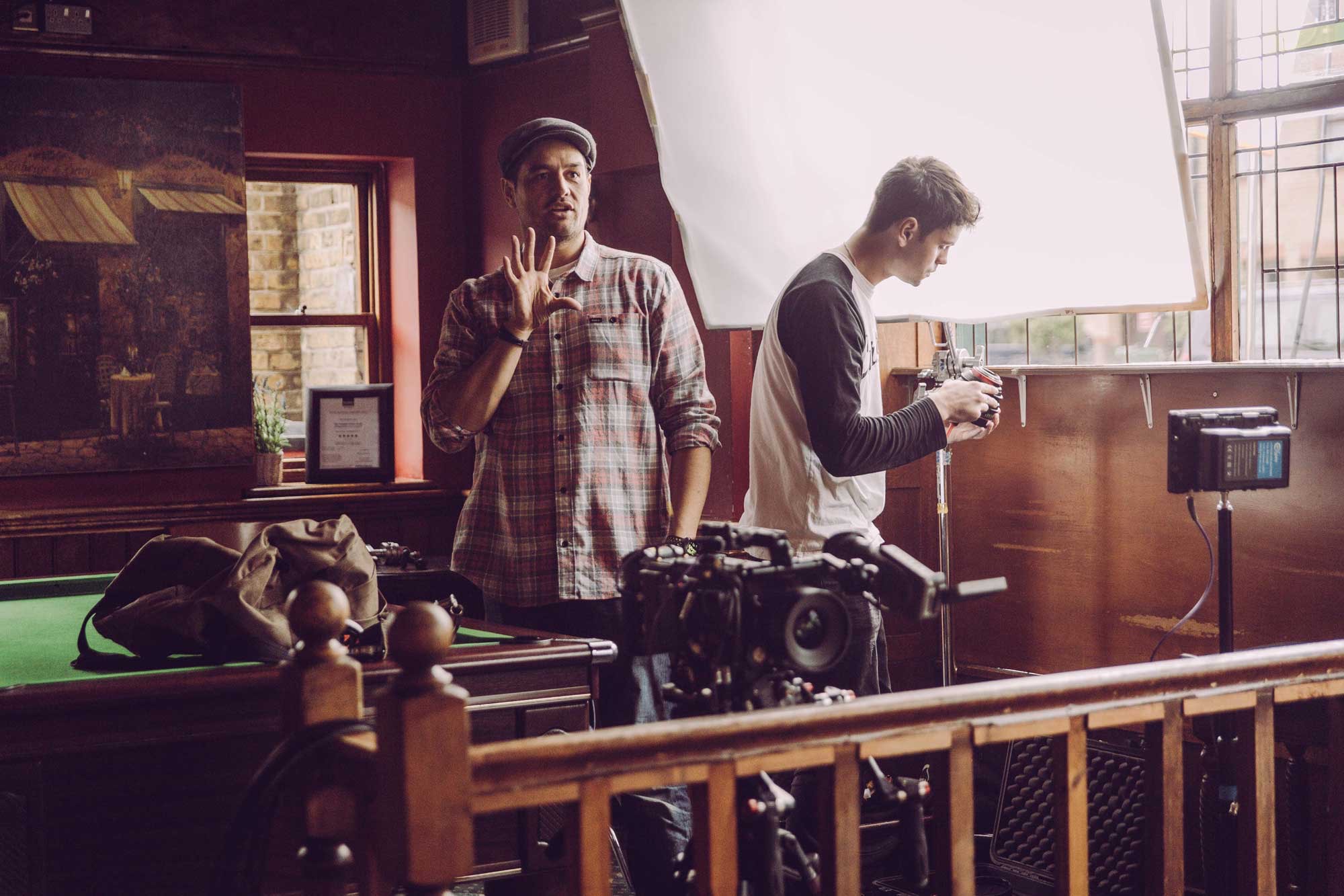 Jez Smith - cinematographer at work on set