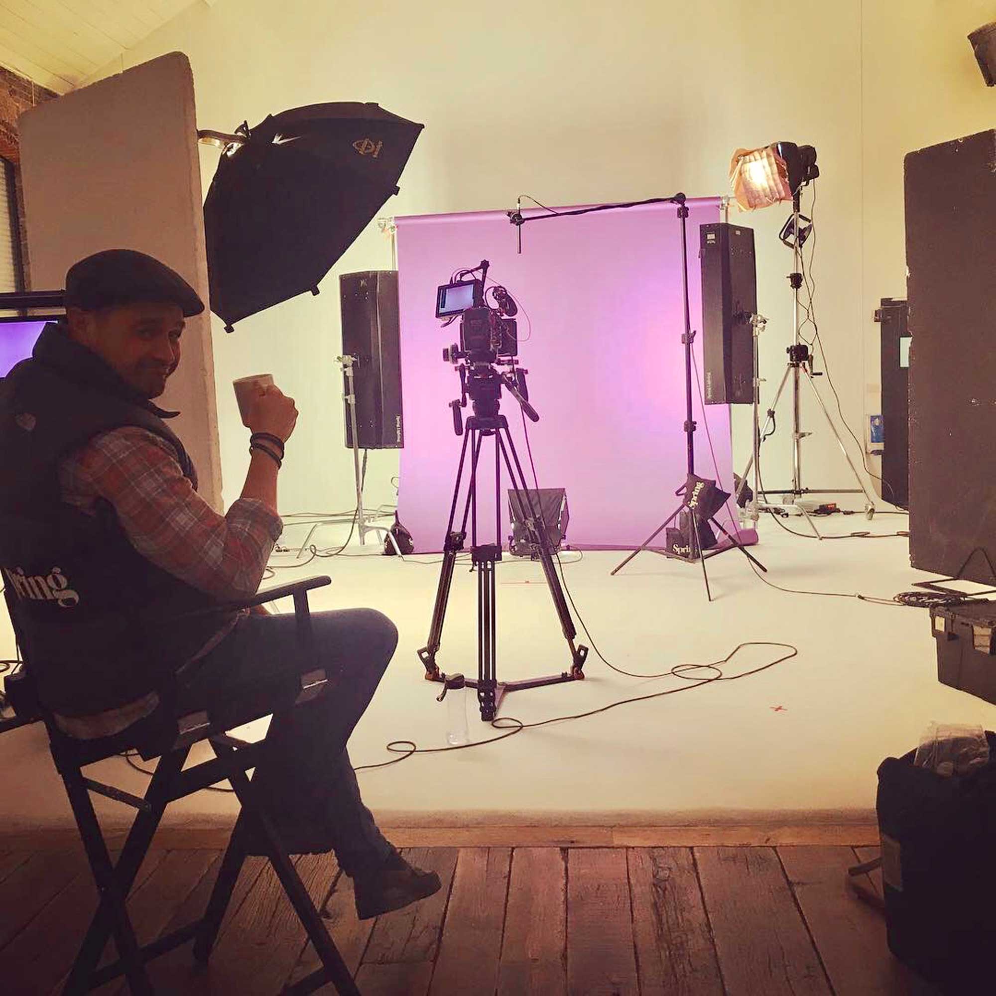 Jez Smith at Spring Studios - commercial shoot 2019