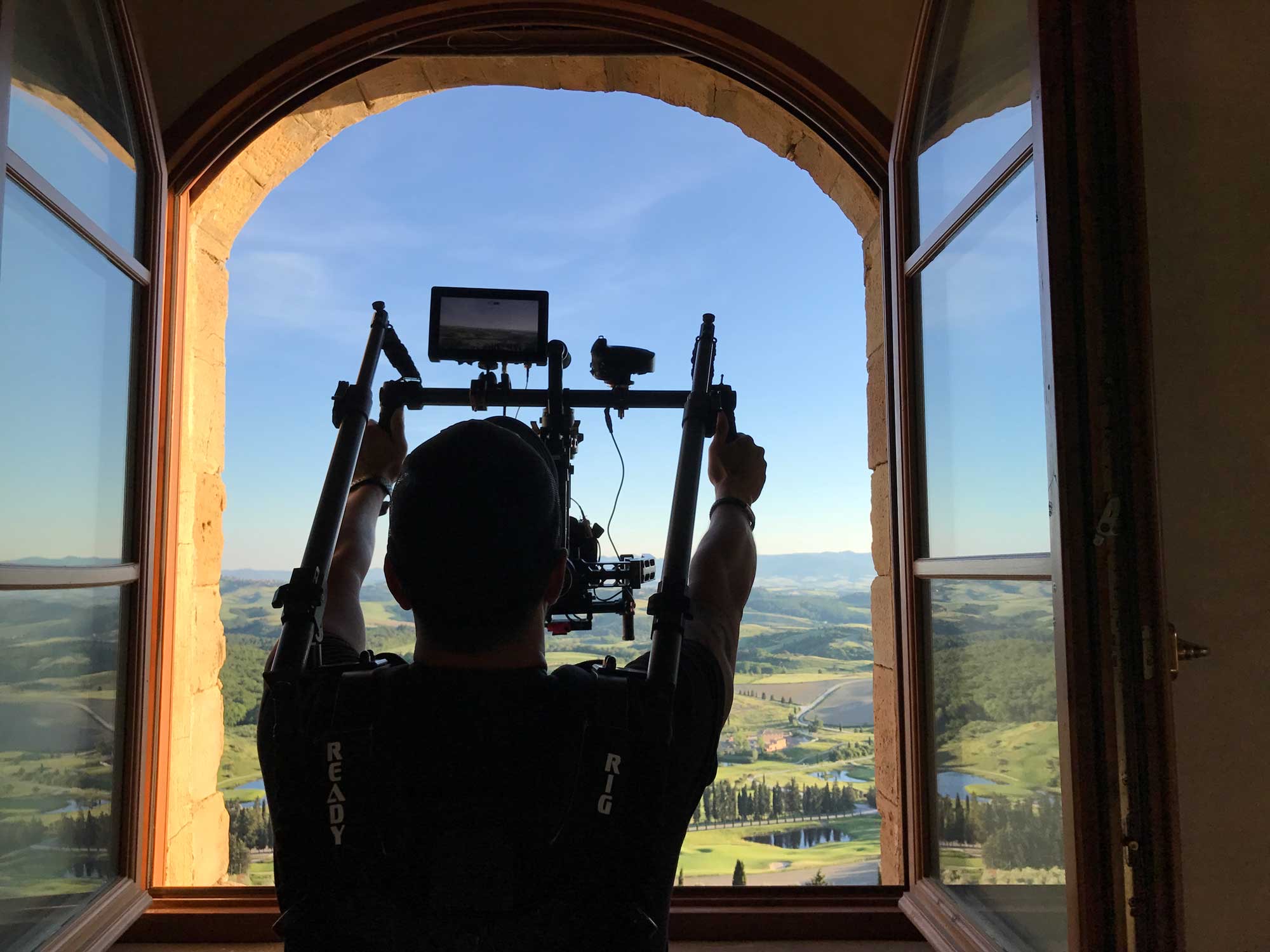 Jez Smith on set in Tuscany 2017